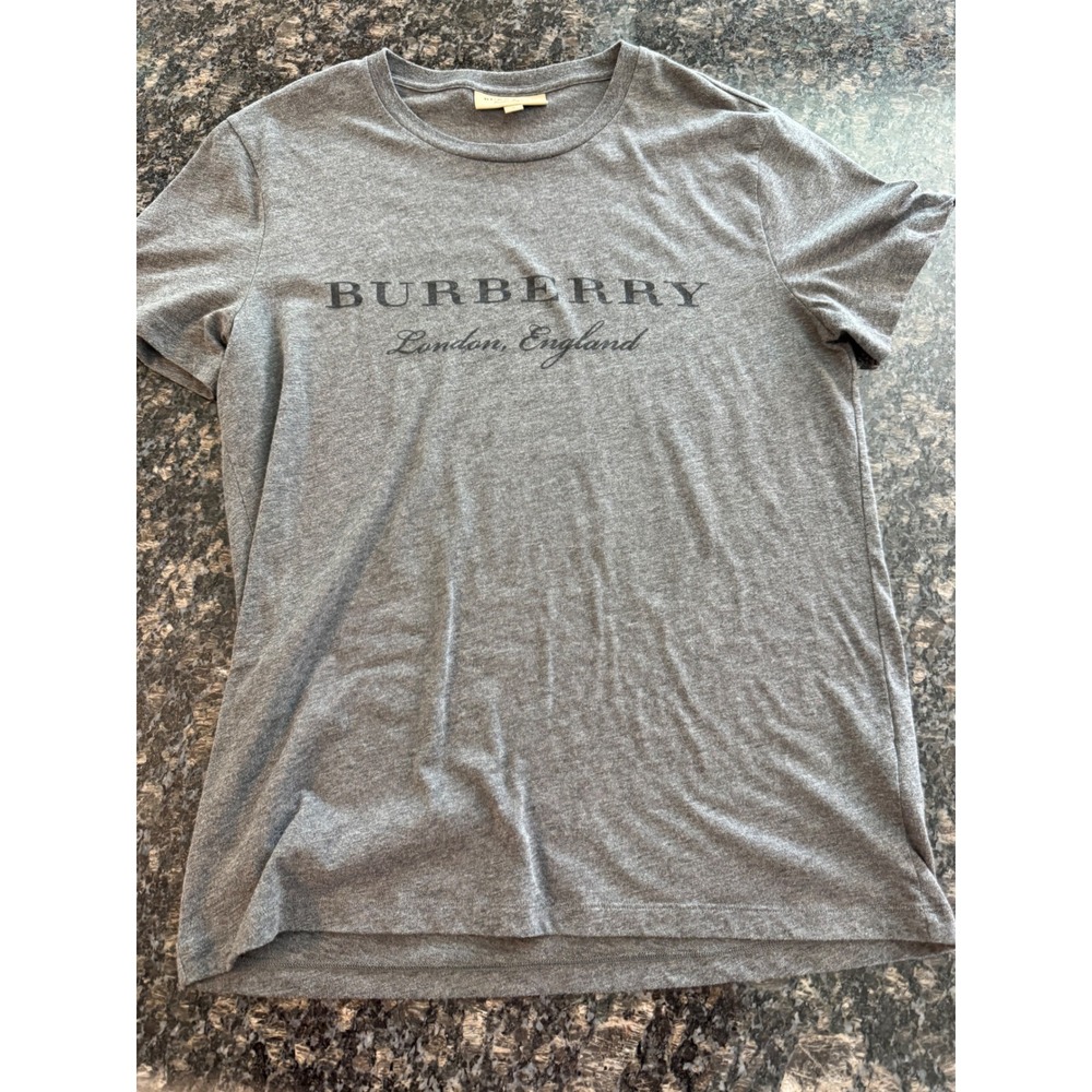 Burberry London England Logo T-Shirt Heather Grey‎ Mens Medium 4050750
